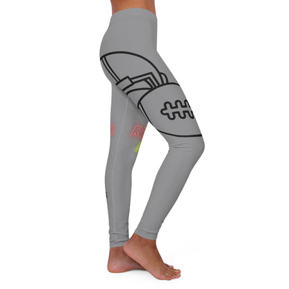 Women's Spandex Leggings: Football Grey