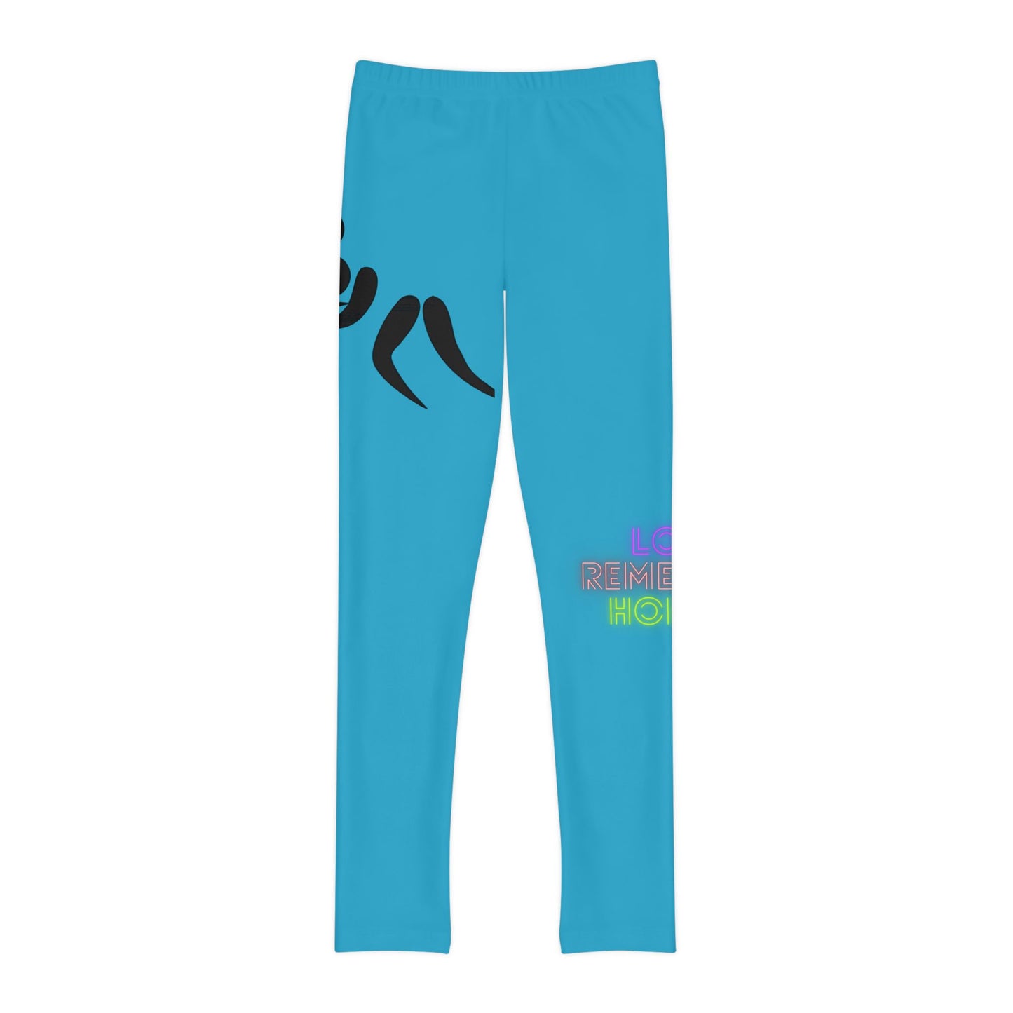 Youth Full-Length Leggings: Wrestling Turquoise