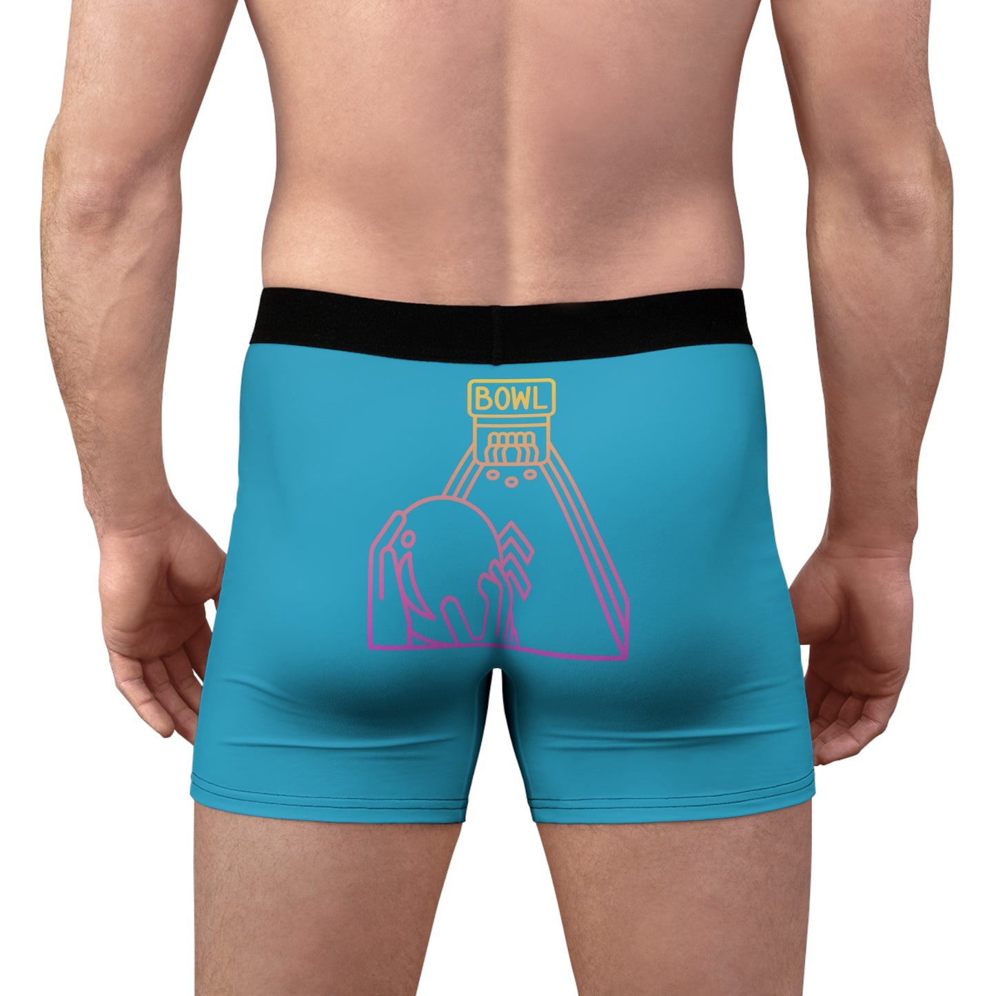 Men's Boxer Briefs: Bowling Turquoise