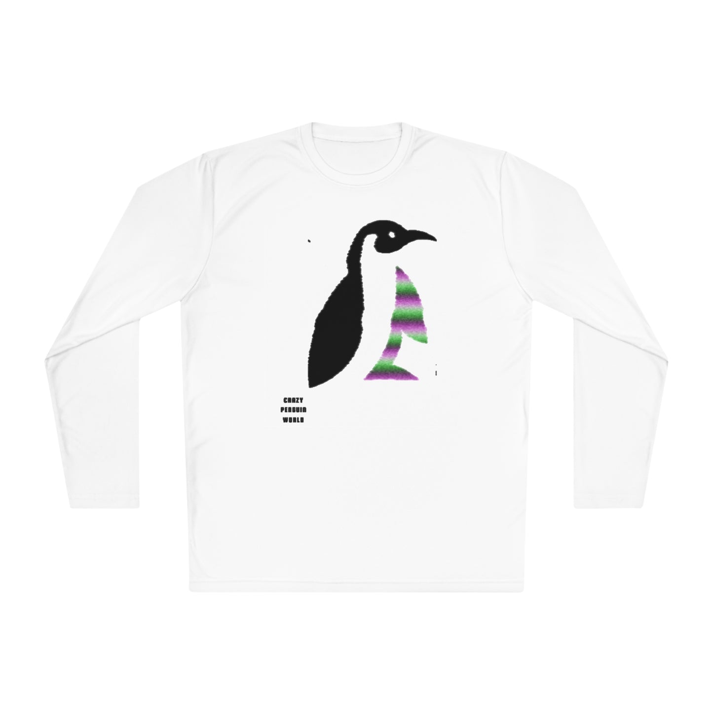 Lightweight Long Sleeve Tee: Crazy Penguin World Logo #1