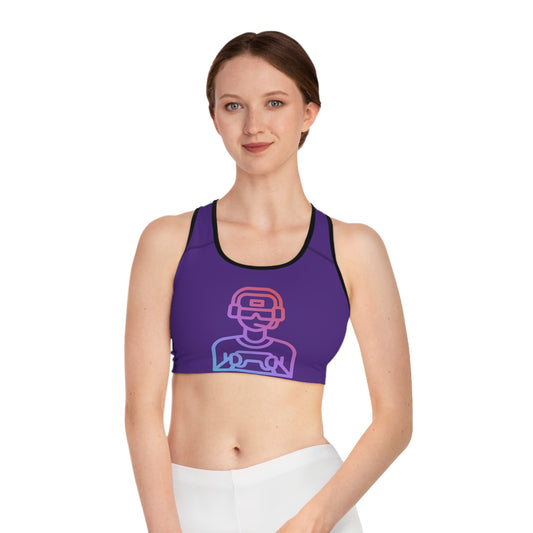 Sports Bra: Gaming Purple