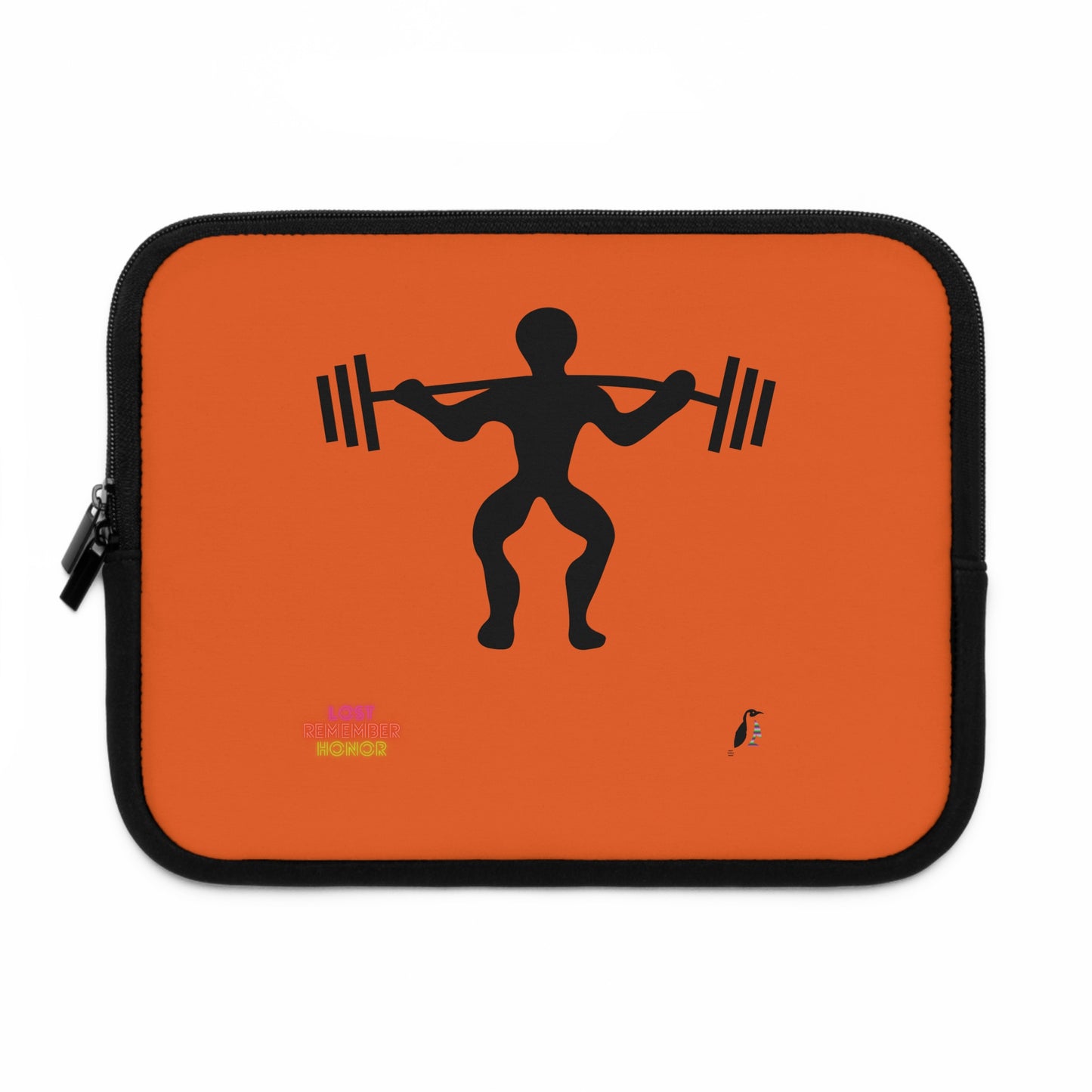 Laptop Sleeve: Weightlifting Orange