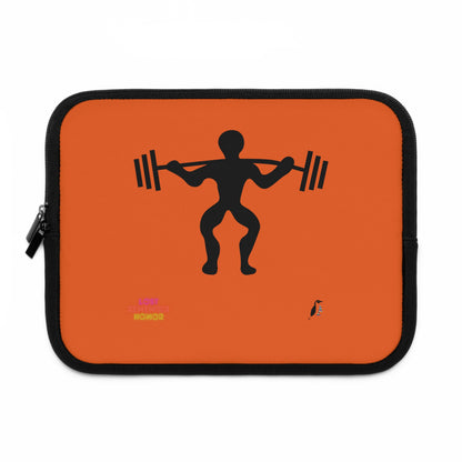 Laptop Sleeve: Weightlifting Orange