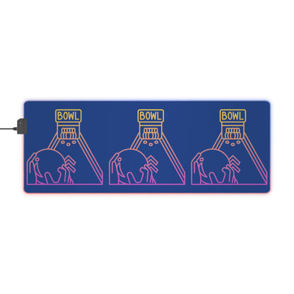 LED Gaming Mouse Pad: Bowling Dark Blue