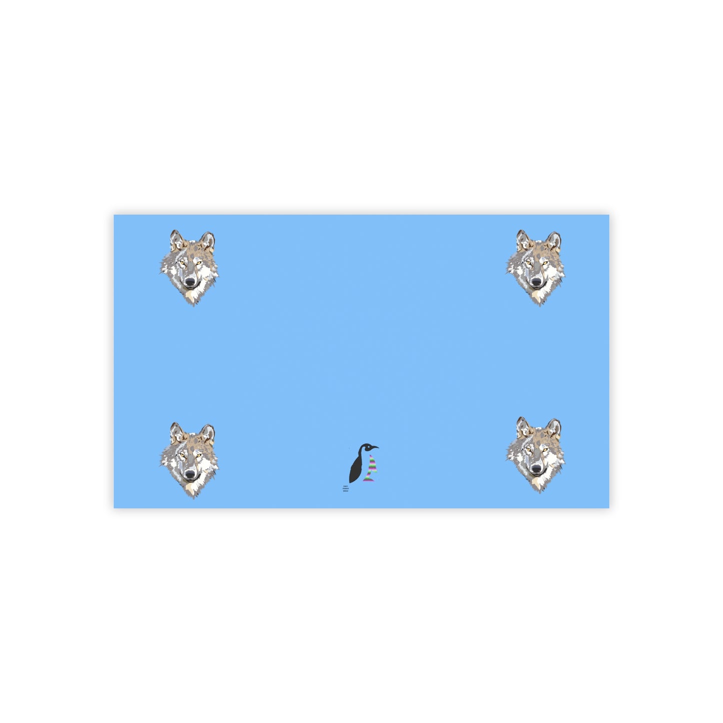 Post-it® Note Pads: Wolves Lite Blue