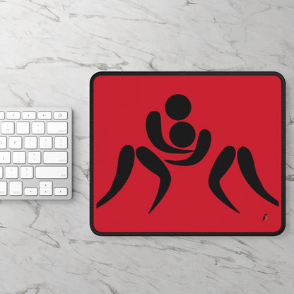 Gaming Mouse Pad: Wrestling Dark Red