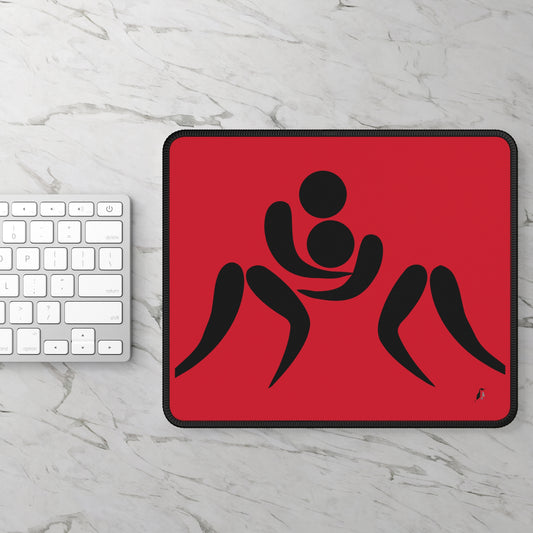 Gaming Mouse Pad: Wrestling Dark Red