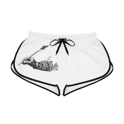 Women's Relaxed Shorts: Writing White