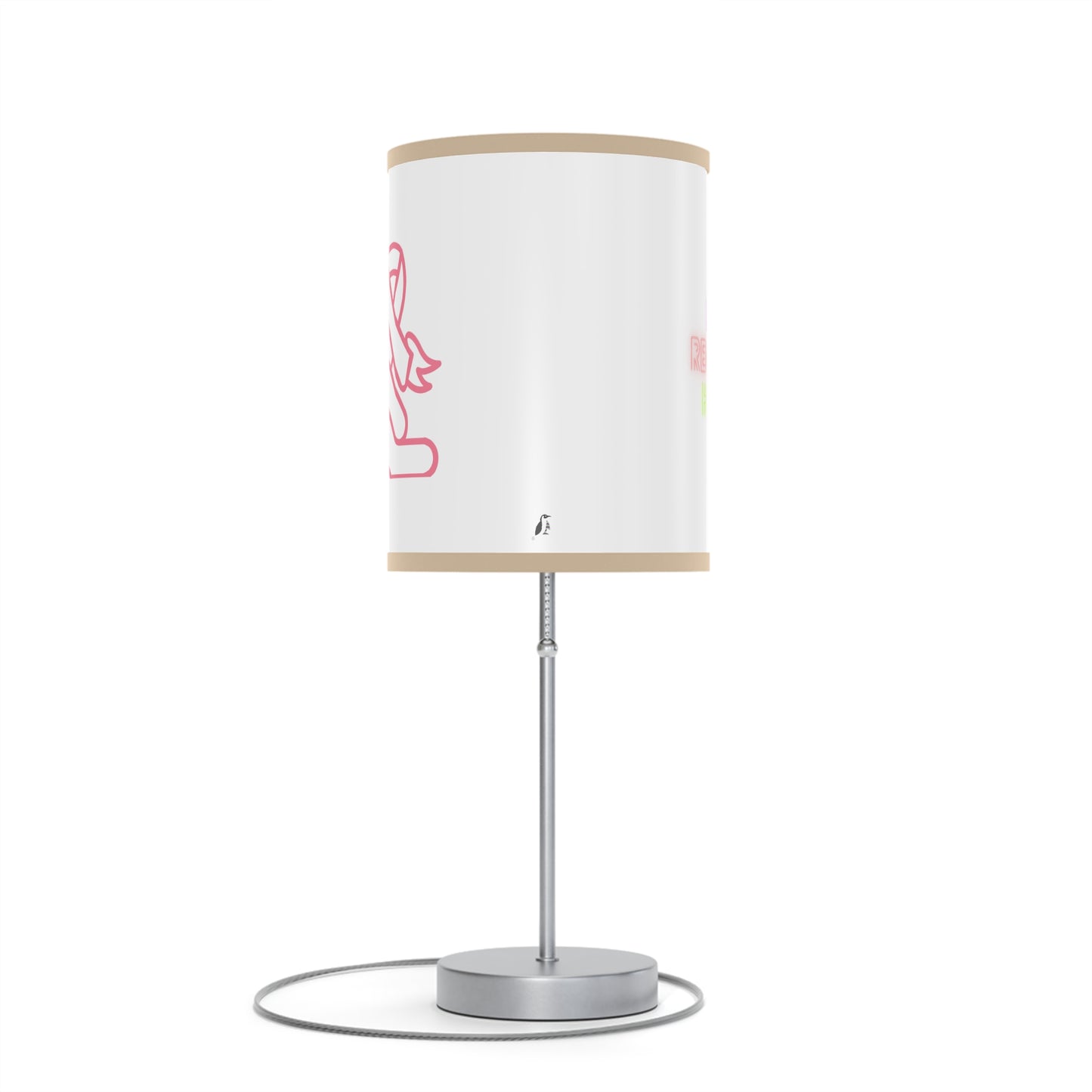 Lamp on a Stand, US|CA plug: Fight Cancer White