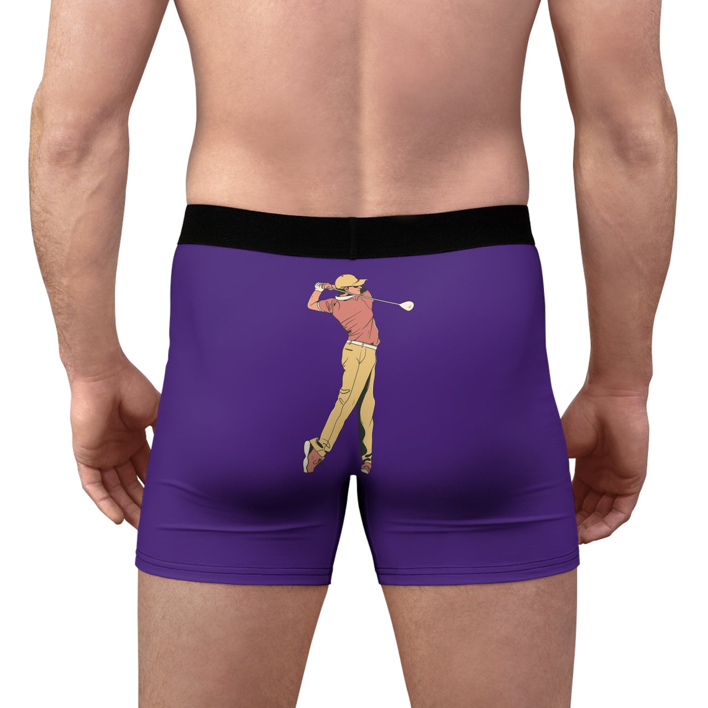 Men's Boxer Briefs: Golf Purple