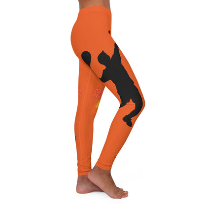 Women's Spandex Leggings: Tennis Orange