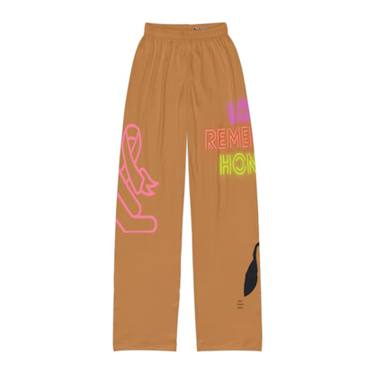 Kids Pajama Pants: Fight Cancer Lite Brown