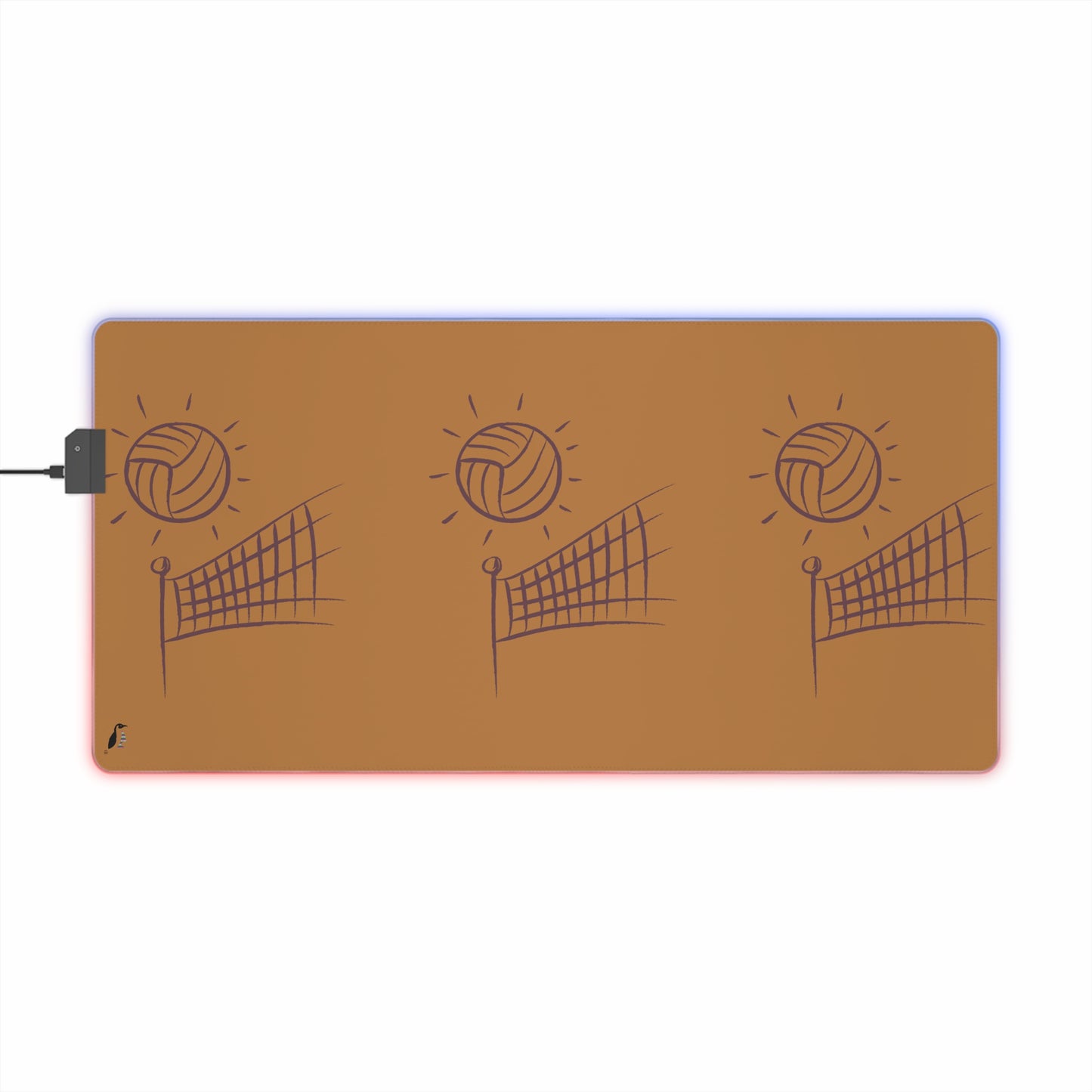 LED Gaming Mouse Pad: Volleyball Lite Brown