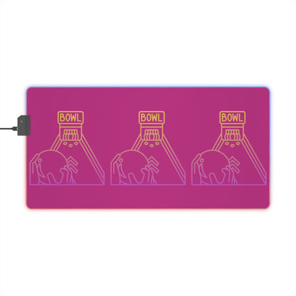 LED Gaming Mouse Pad: Bowling Pink