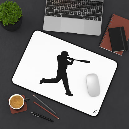 Desk Mat: Baseball White