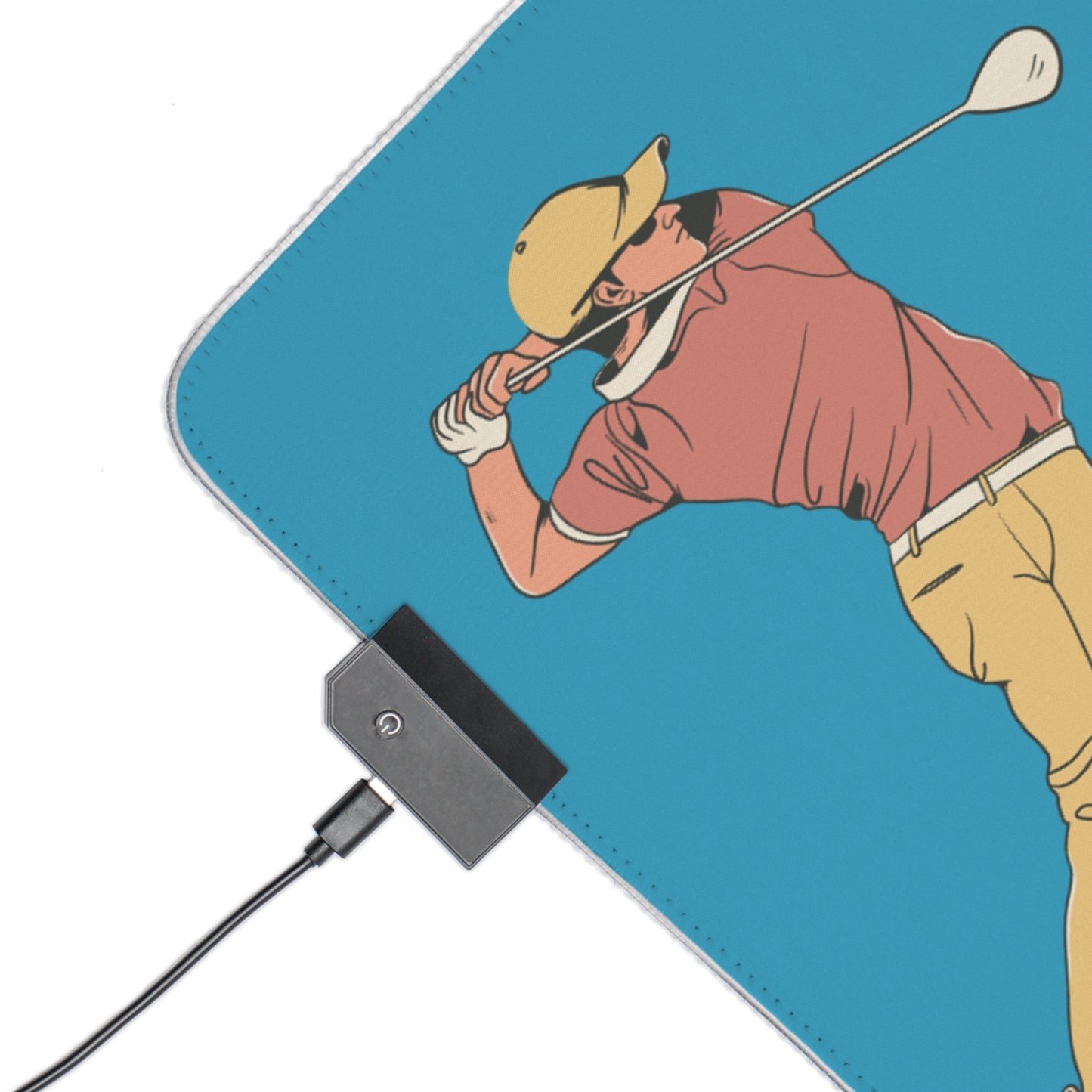 LED Gaming Mouse Pad: Golf Turquoise