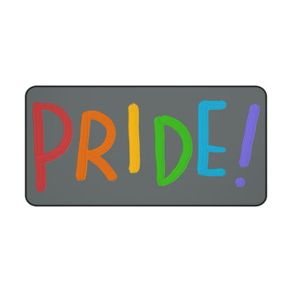 Desk Mat: LGBTQ Pride Dark Grey