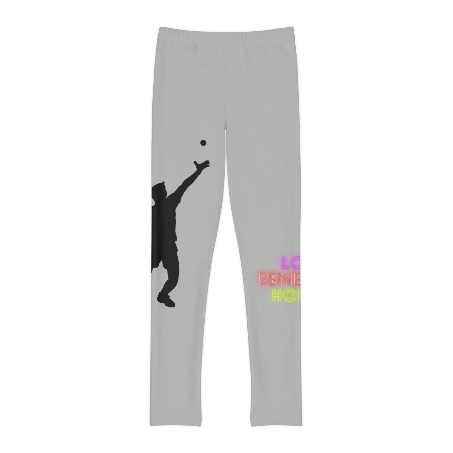 Youth Full-Length Leggings: Tennis Lite Grey