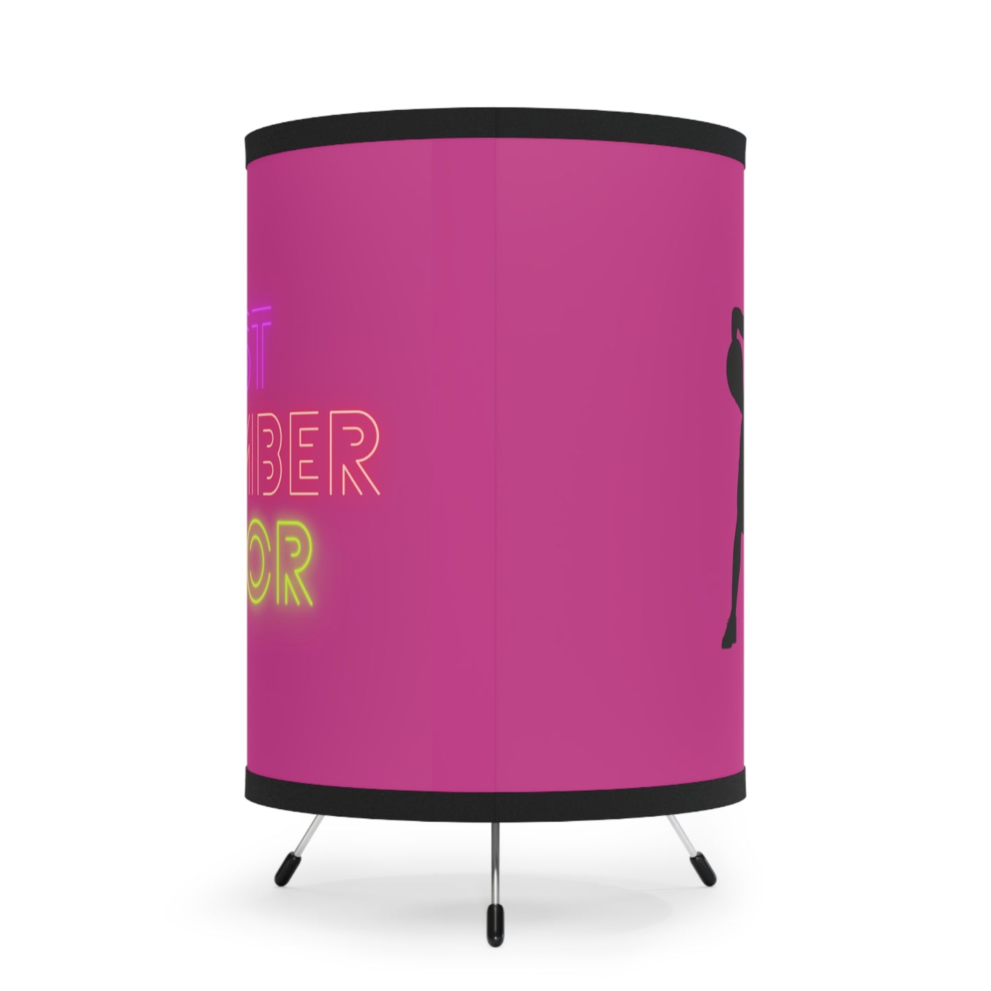 Tripod Lamp with High-Res Printed Shade, US\CA plug: Basketball Pink
