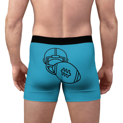 Men's Boxer Briefs Football Turquoise