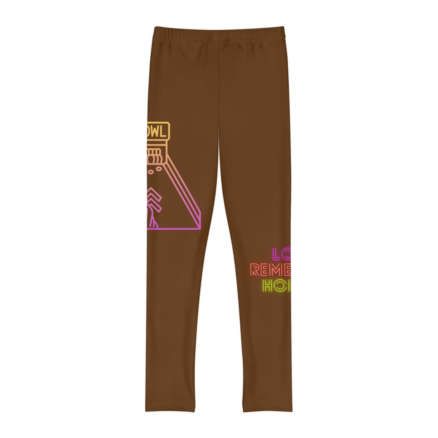 Youth Full-Length Leggings: Bowling Brown