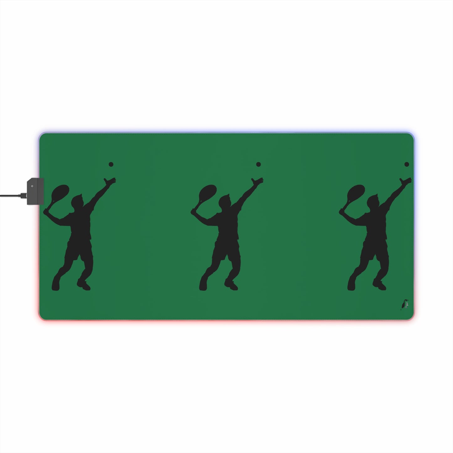 LED Gaming Mouse Pad: Tennis Dark Green