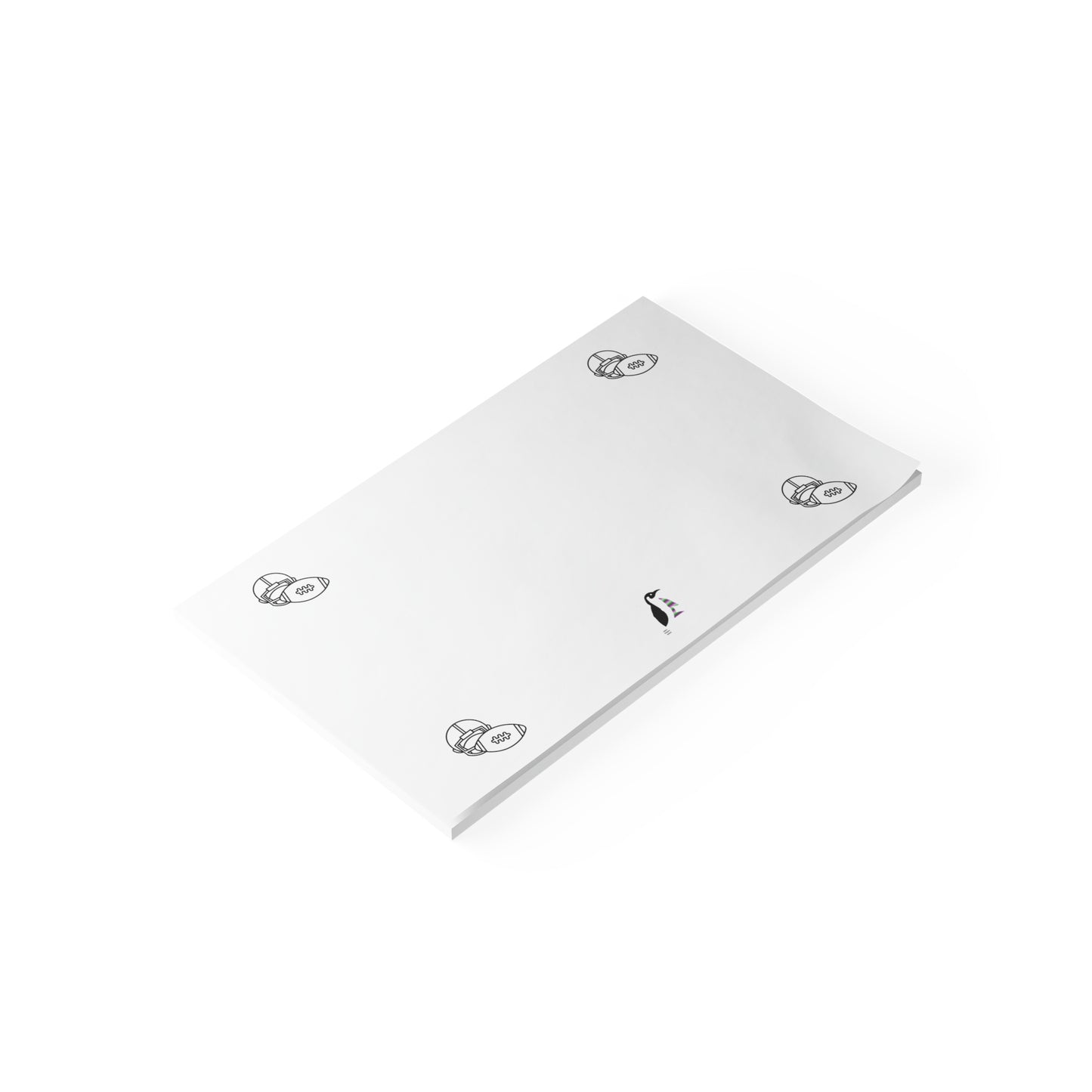 Post-it® Note Pads: Football White