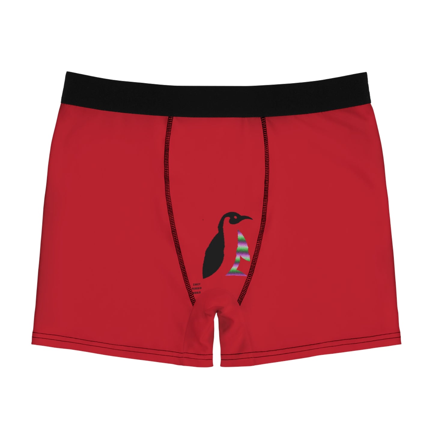 Men's Boxer Briefs: Soccer Dark Red