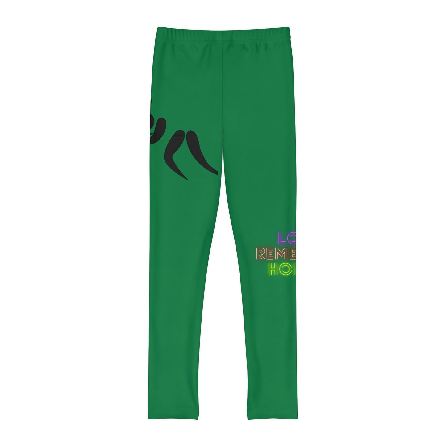 Youth Full-Length Leggings: Wrestling Dark Green