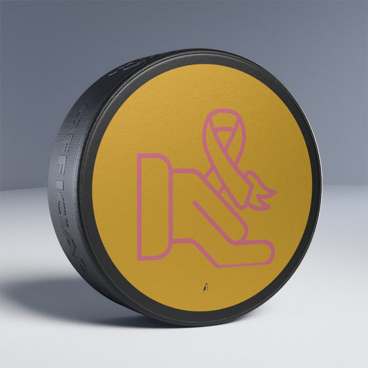 Hockey Puck: Fight Cancer Yellow
