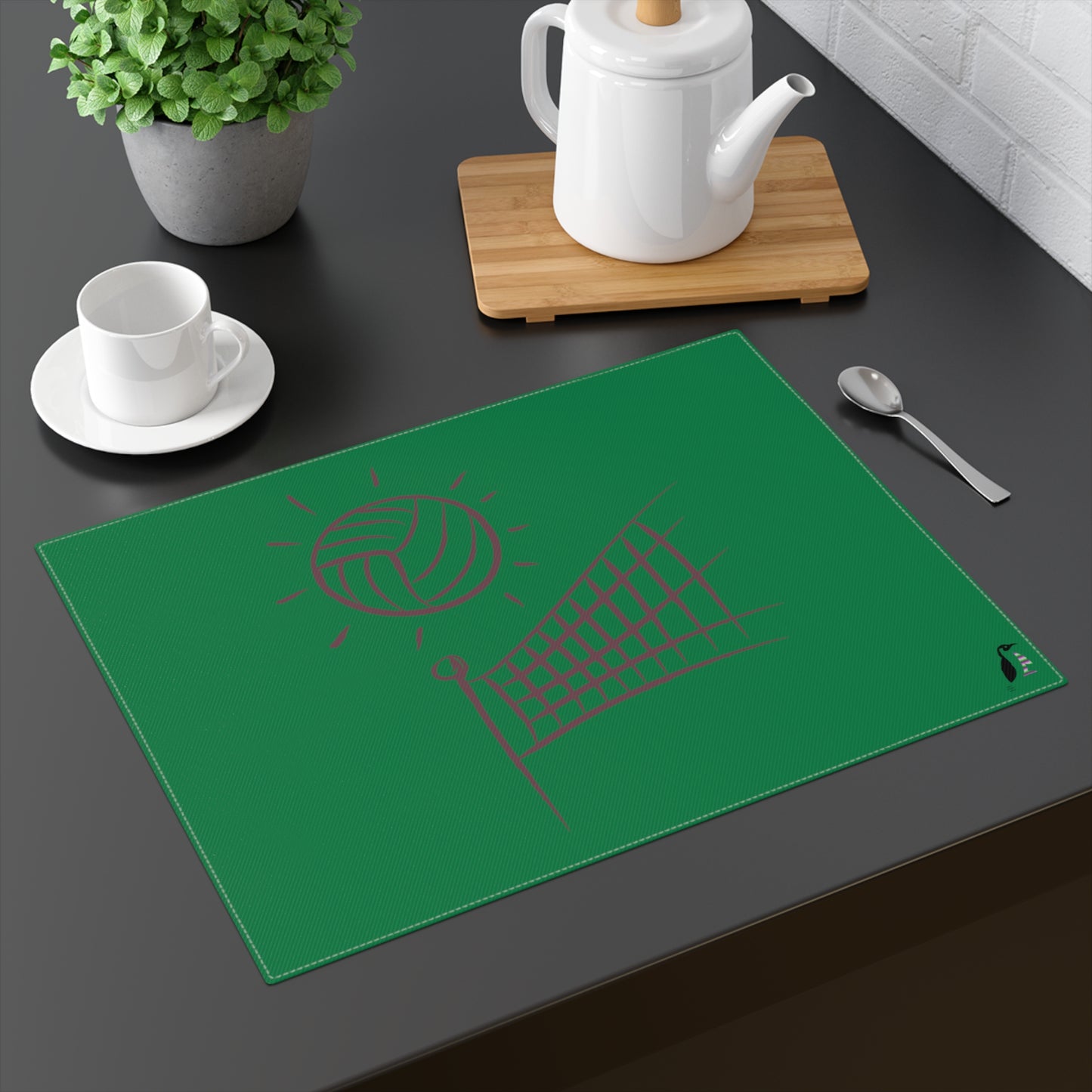 Placemat, 1pc: Volleyball Dark Green