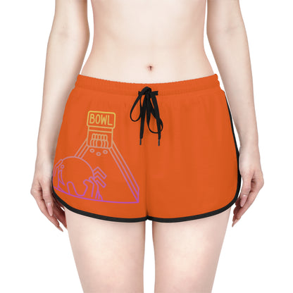 Women's Relaxed Shorts: Bowling Orange