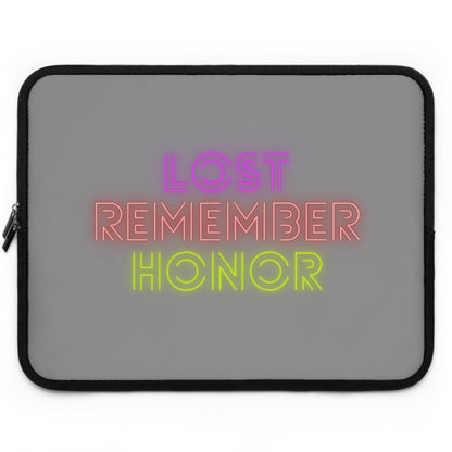 Laptop Sleeve: Lost Remember Honor Grey