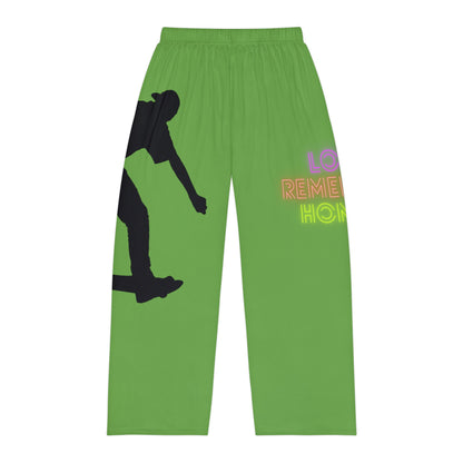 Men's Pajama Pants: Skateboarding Green