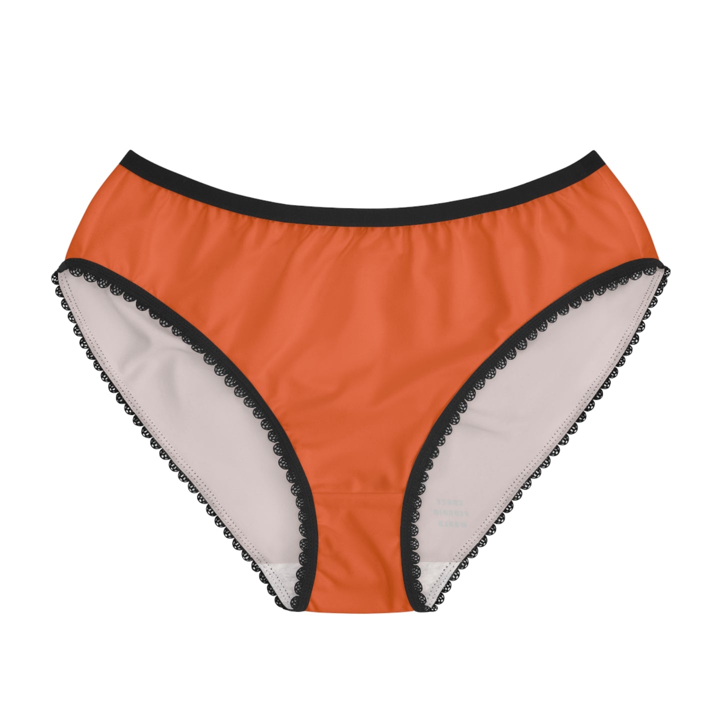 Women's Briefs: Crazy Penguin World Logo Orange