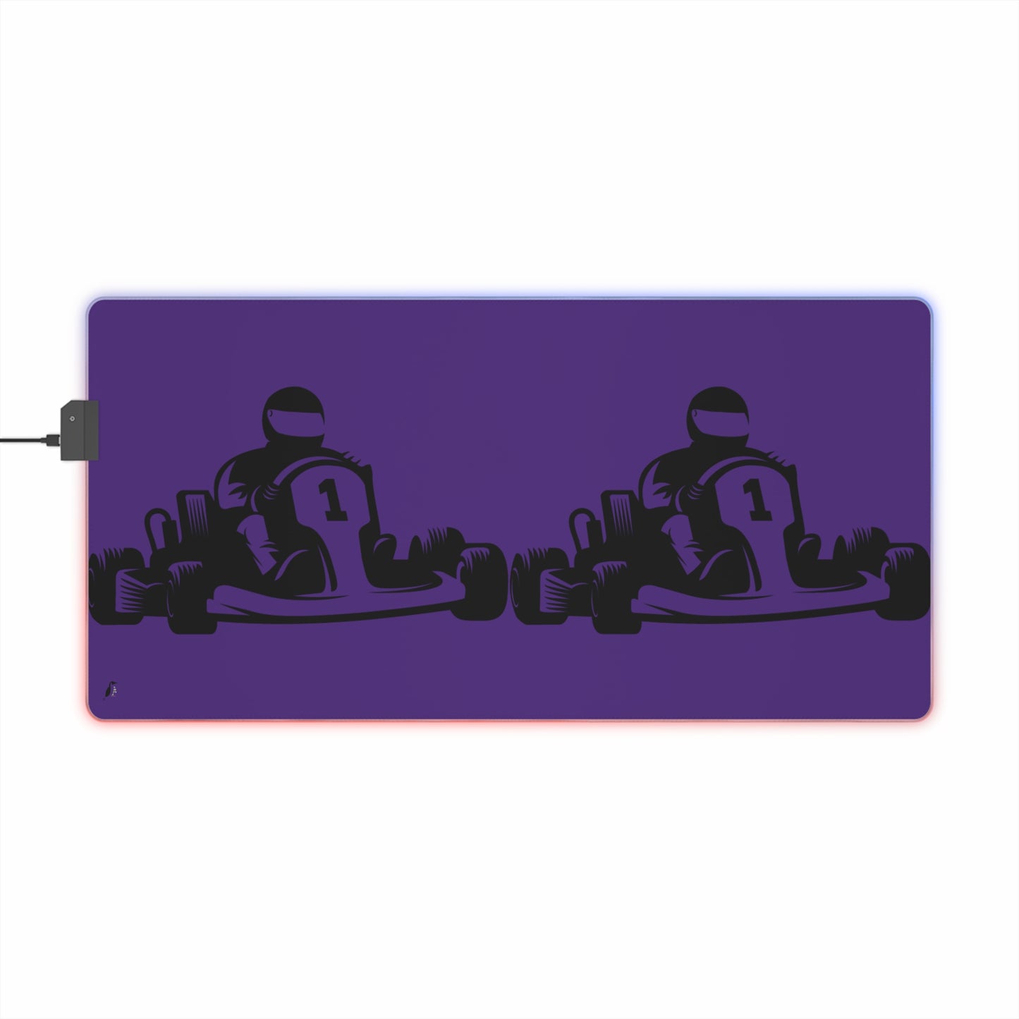 LED Gaming Mouse Pad: Racing Purple