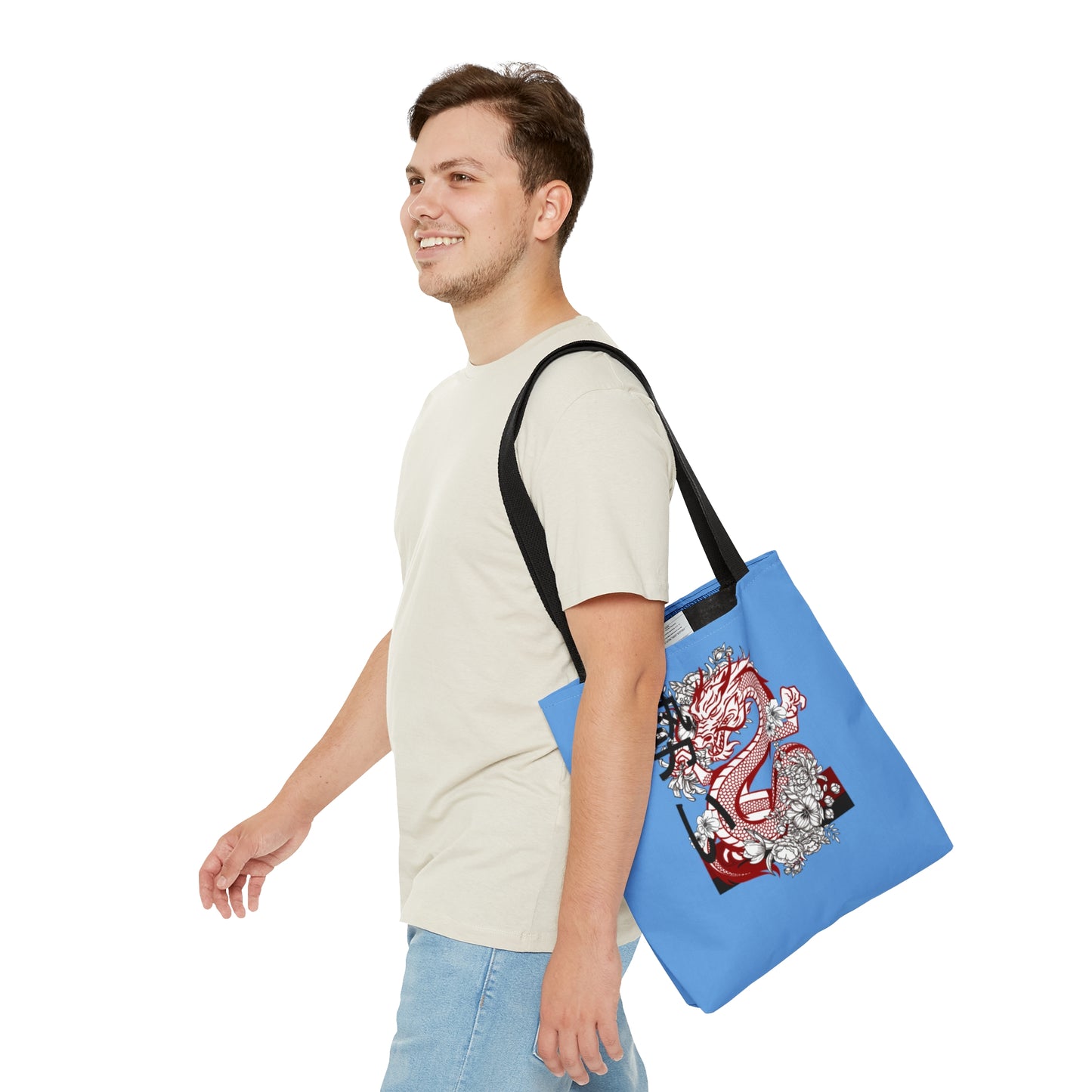 Tote Bag: Dragons Lite Blue