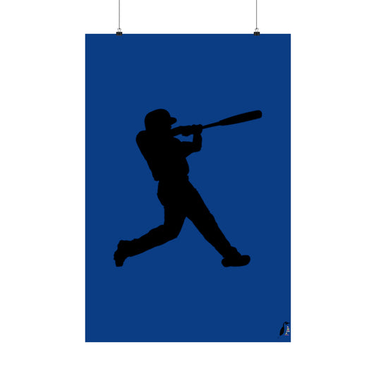 Premium Matte Vertical Posters: Baseball Dark Blue