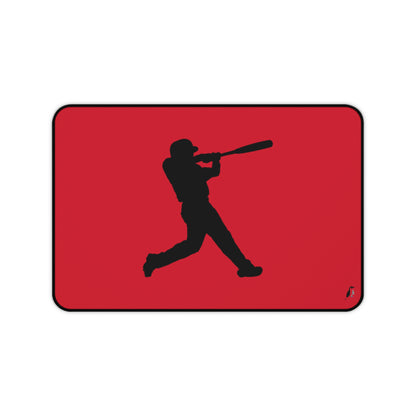 Desk Mat: Baseball Dark Red