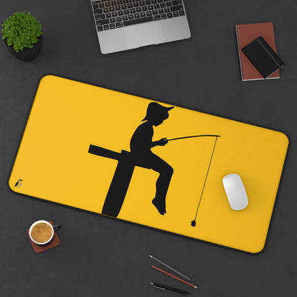 Desk Mat: Fishing Yellow