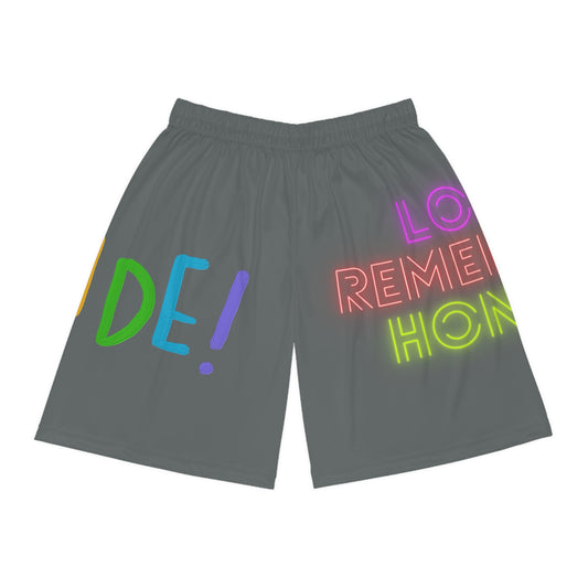 Basketball Shorts: LGBTQ Pride Dark Grey