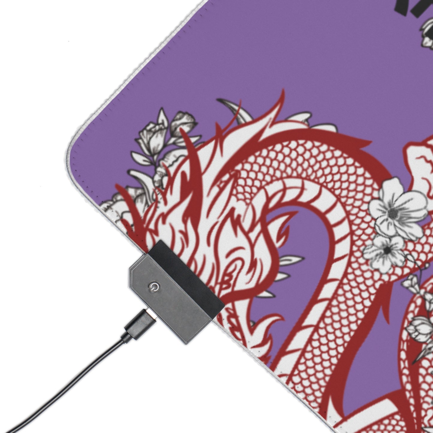 LED Gaming Mouse Pad: Dragons Lite Purple