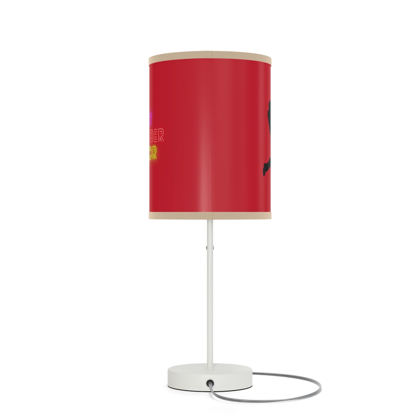 Lamp on a Stand, US|CA plug: Baseball Dark Red