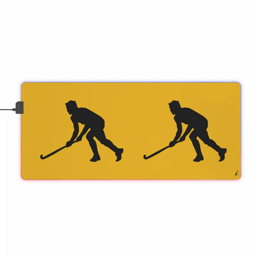 LED Gaming Mouse Pad: Hockey Yellow
