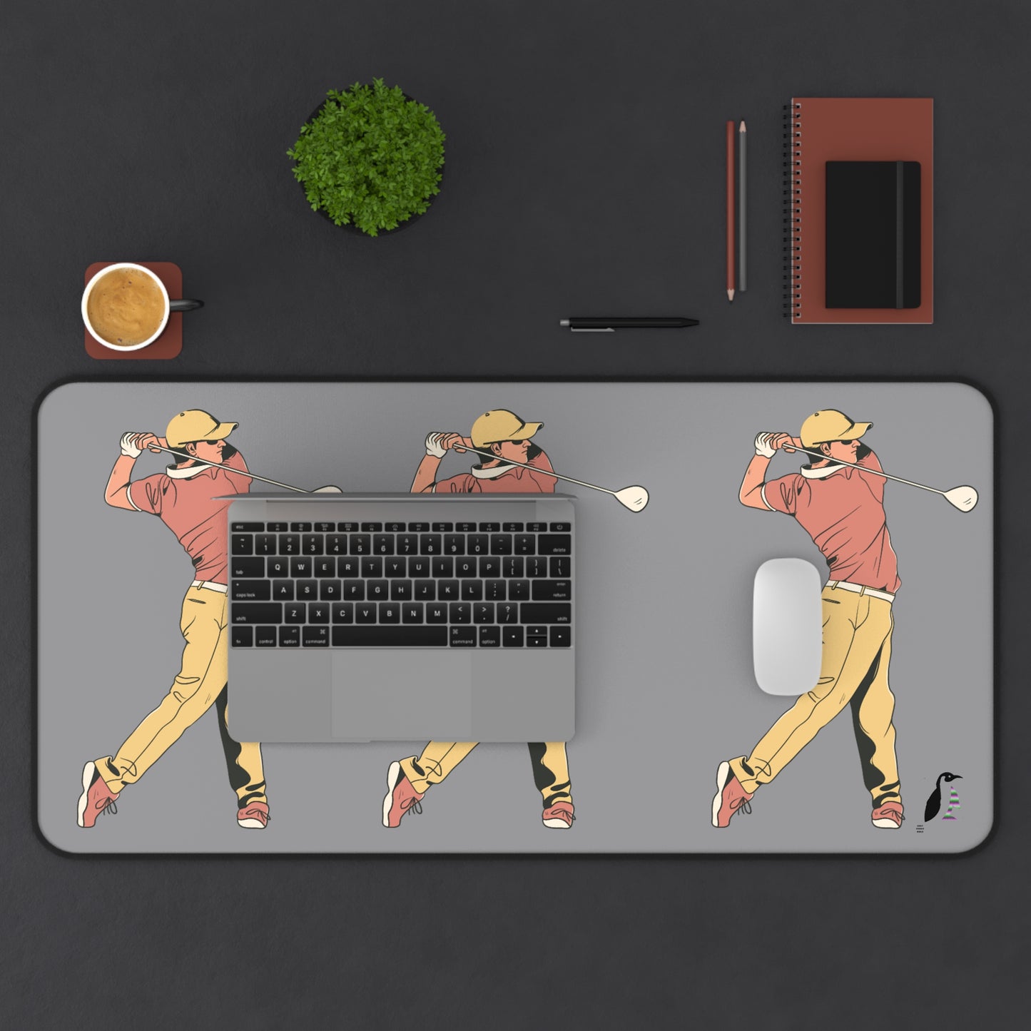 Desk Mat: Golf Grey