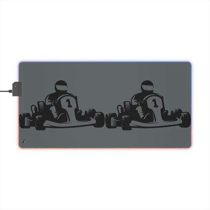 LED Gaming Mouse Pad: Racing Dark Grey