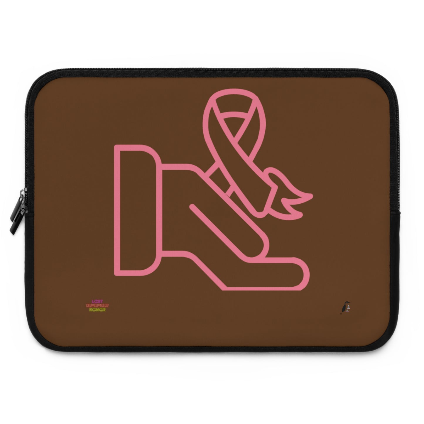 Laptop Sleeve: Fight Cancer Brown