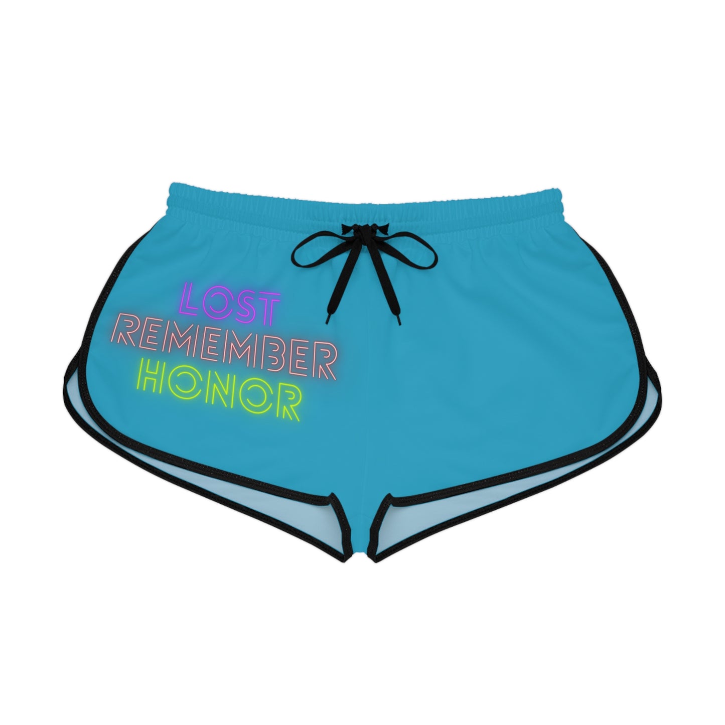 Women's Relaxed Shorts: Lost Remember Honor Turquoise