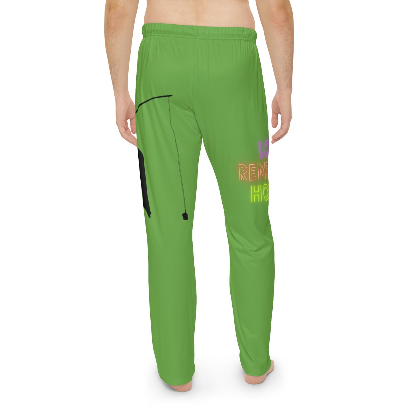 Men's Pajama Pants: Fishing Green