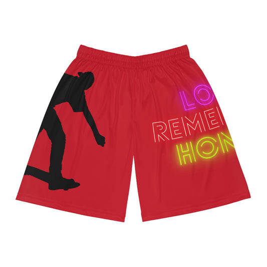 Basketball Shorts: Skateboarding Dark Red